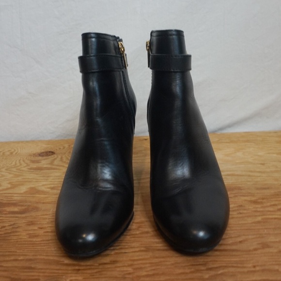 tory burch bristol 85mm equestrian bootie with side zip in black size 7 - Picture 11 of 13